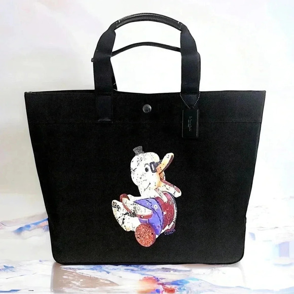COACH Diaper Bag Shopper or Travel Black Bag Dr Doodle Duck Fisher Price Bag - Picture 10 of 10
